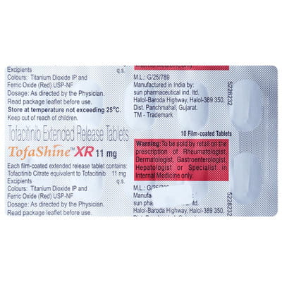टोफैशाइन एक्सआर 11एमजी 10 टैबलेट्स की स्ट्रिप