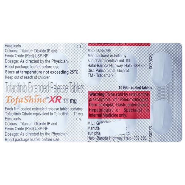 Tofashine Xr 11mg Strip Of 10 Tablets