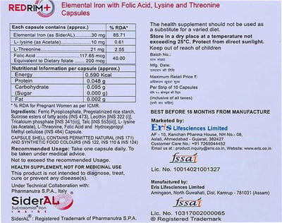 Redrim Plus Strip Of 10 Capsules