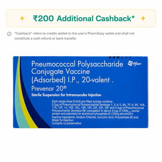 Prevenar 20 Pre Filled Syringe Of 0.5Ml Vaccine