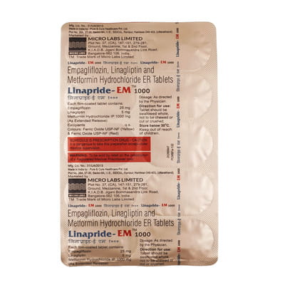 Linapride Em 1000mg Strip Of 10 Tablets