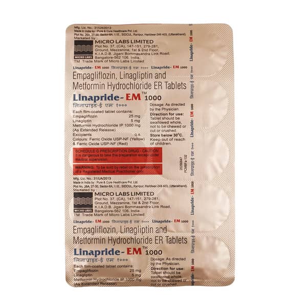 Linapride Em 1000Mg Strip Of 10 Tablets