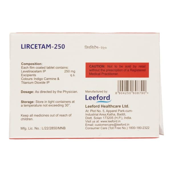 Lircetam 250Mg Strip Of 10 Tablets