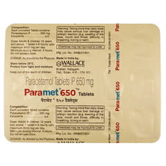 Paramet Paramet Plus 650 MG Tablet (15): Uses, Side Effects, Price & Dosage ...