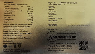 Myocal K2 Strip Of 10 Capsules