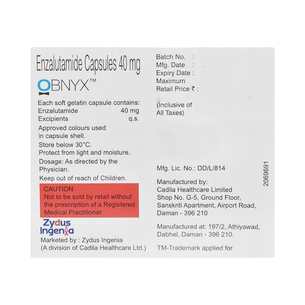 Obnyx 40mg Strip Of 4 Capsules