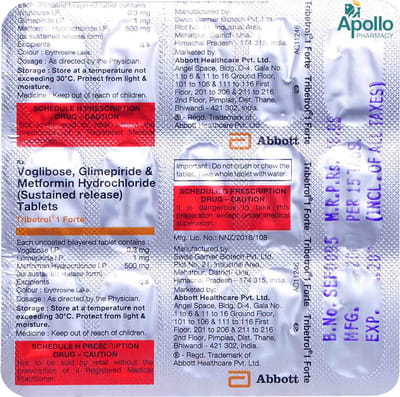 Tribetrol 1mg Forte Strip Of 15 Tablets