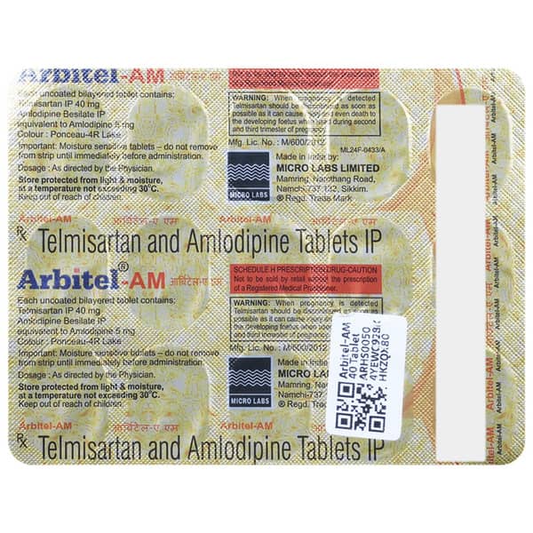 Arbitel Am 40mg Strip Of 15 Tablets
