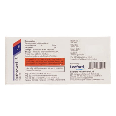 Rethrowel 5 Strip Of 10 Tablets