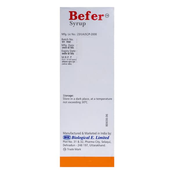 Befer Orange Flavour Bottle Of 200ml Syrup