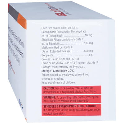 Gluxit Trio 10/100/500mg Strip Of 15 Tablets