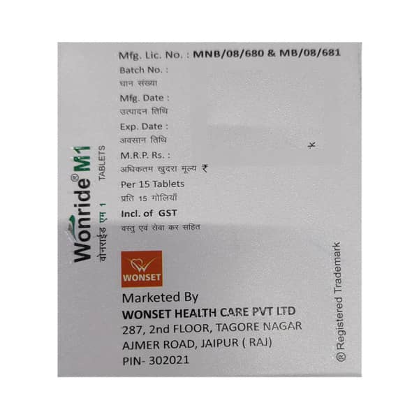 Wonride M 1mg Strip Of 15 Tablets