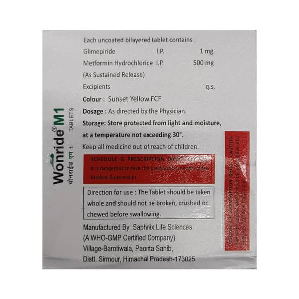 Wonride M 1mg Strip Of 15 Tablets