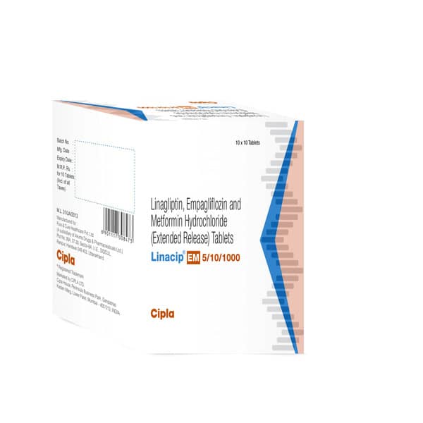 Linacip Em 5/10/1000mg Strip Of 10 Tablets