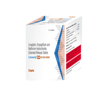 Linacip Em 5/10/1000mg Strip Of 10 Tablets