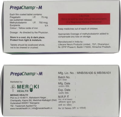 Pregachamp M Strip Of 10 Tablets
