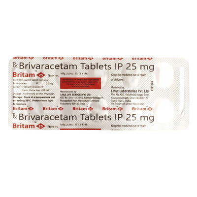 Britam 25 Mg Strip Of 10 Tablets
