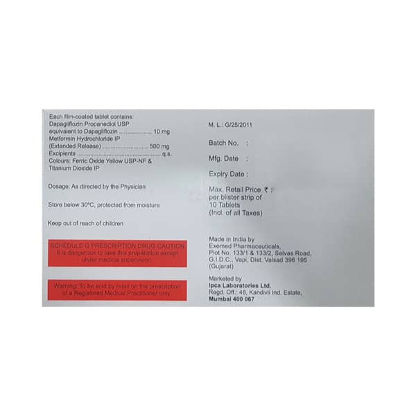 Depitrip M 10/500mg Strip Of 10 Tablets