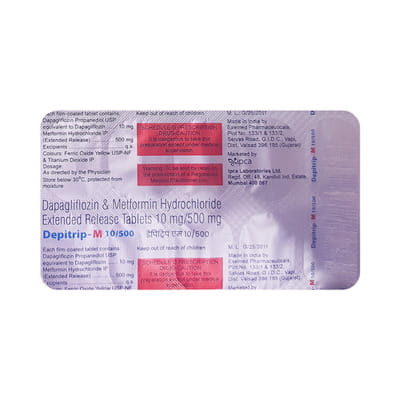 Depitrip M 10/500mg Strip Of 10 Tablets