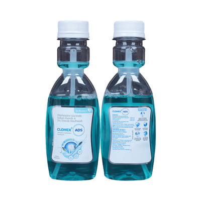 Clohex Ads Mint Flavour Sugar Free Bottle Of 80ml Mouthwash