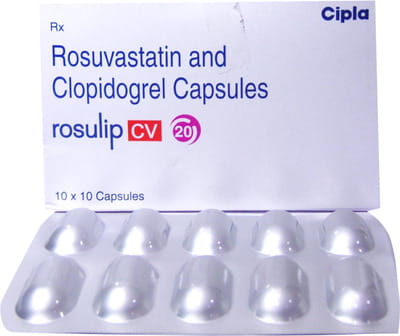 Rosulip Cv 20mg Strip Of 10 Capsules