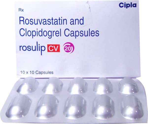 Rosulip Cv 20mg Strip Of 10 Capsules
