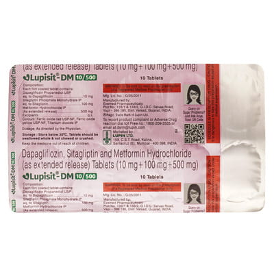 Lupisit Dm 10/500mg Strip Of 10 Tablets