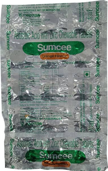 Sumcee Orange Flavour Strip Of 15 Chewable Tablets