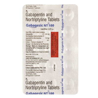 Gabagesic Nt 100/10mg Strip Of 15 Tablets
