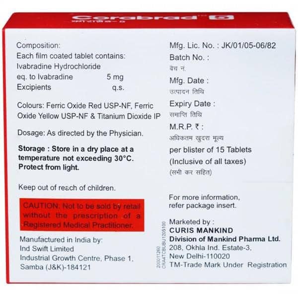 Corabrad 5mg Strip Of 15 Tablets