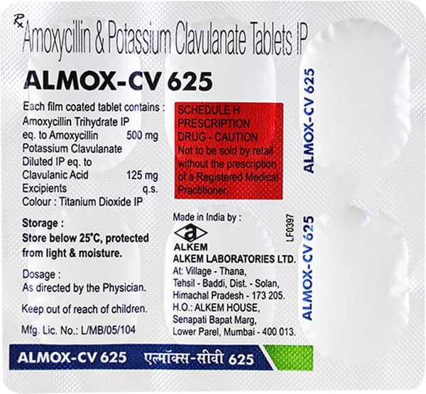Almox CV 625 Tablet