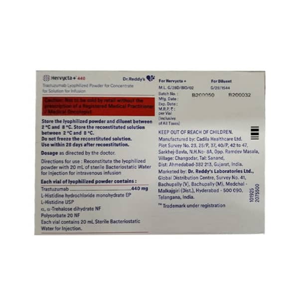 Hervycta Plus 440 Mg Injection
