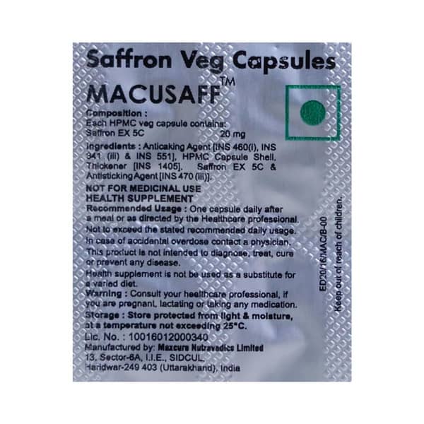 Macusaff Strip Of 10 Capsules