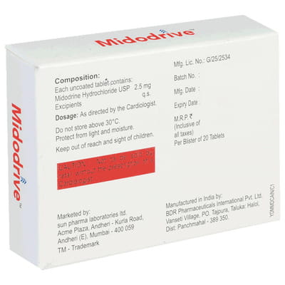 Midodrive Strip Of 20 Tablets