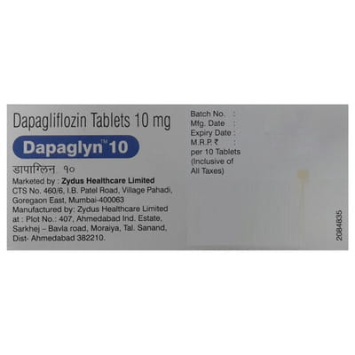 Dapaglyn 10mg Strip Of 10 Tablets