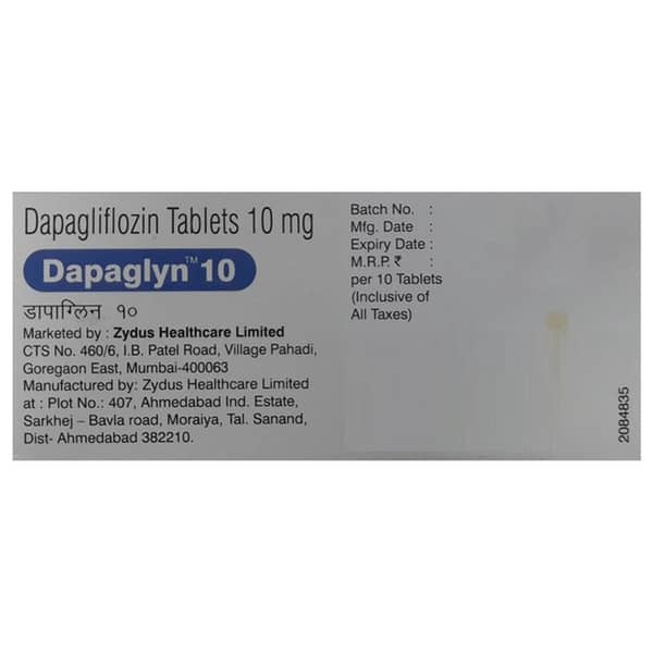 Dapaglyn 10mg Strip Of 10 Tablets