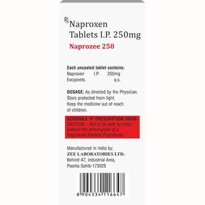 Naprozee 250mg Strip Of 10 Tablets