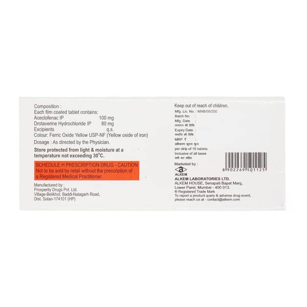 Aldigesic Spas Strip Of 10 Tablets