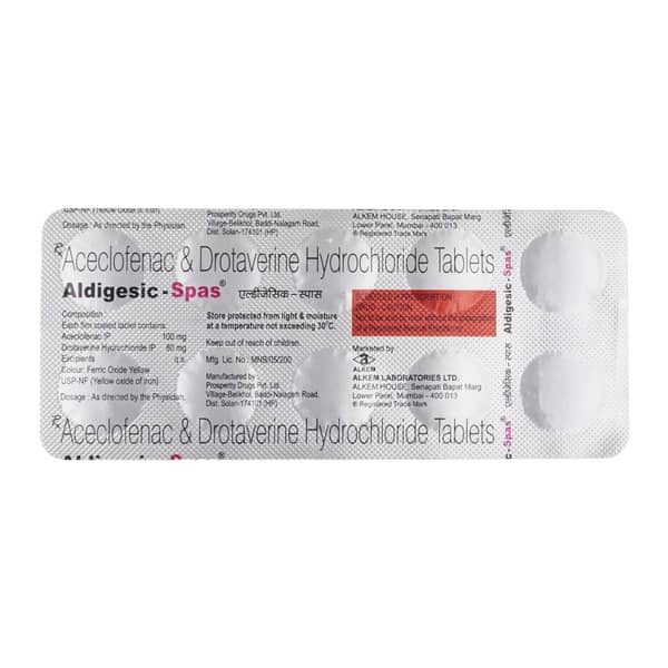 Aldigesic Spas Strip Of 10 Tablets