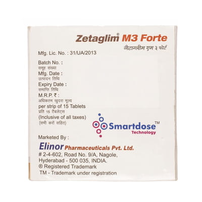 Zetaglim M 3mg Forte Strip Of 15 Tablets