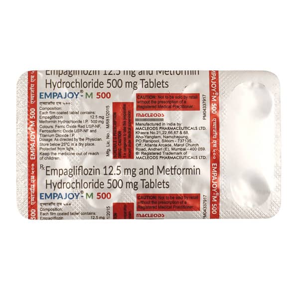 Empajoy M 500/12.5mg Strip Of 10 Tablets