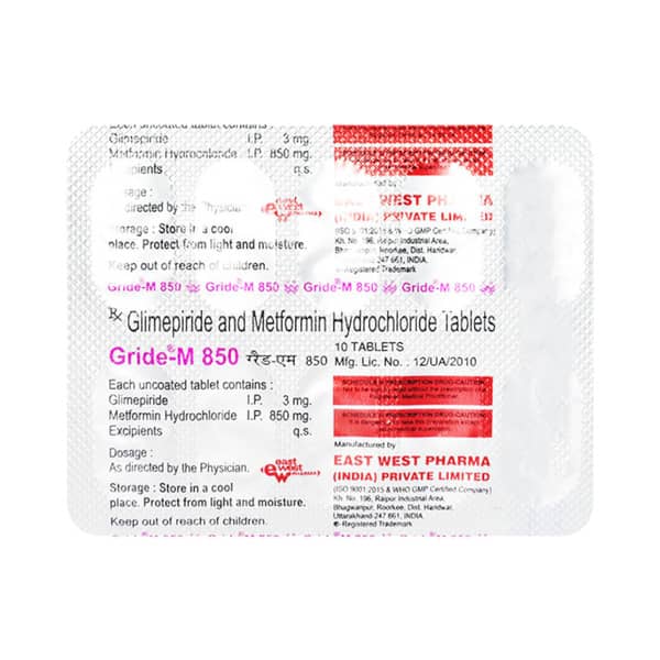 Gride M 850mg Strip Of 10 Tablets