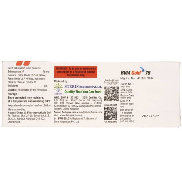 Bvm Gold 75Mg Strip Of 14 Tablets