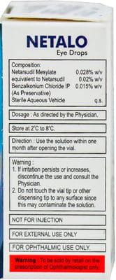 Netalo Bottle Of 3ml Eye Drops