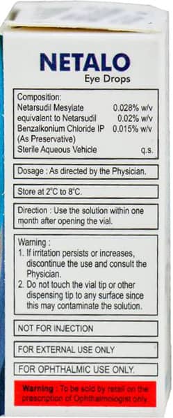 Netalo Bottle Of 3ml Eye Drops