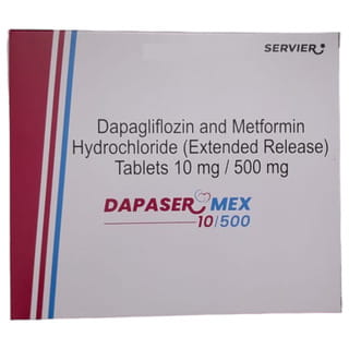 Dapaser Mex 10/500Mg Strip Of 15 Tablets