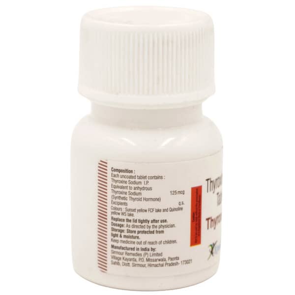 Thyroxinol 125 Bottle Of 120 Tablets