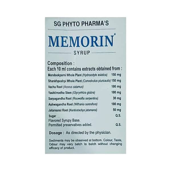 Memorin Bottle Of 300Ml Syrup