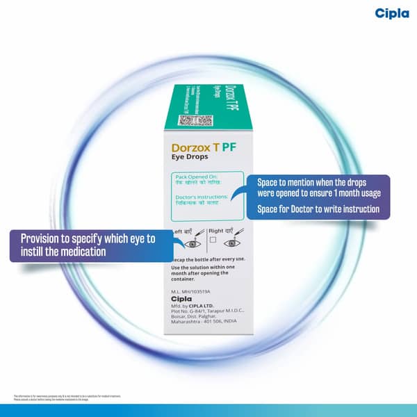 New Dorzox T Pf Bottle Of 5ml Eye Drops