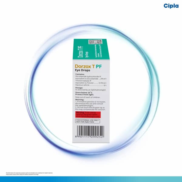 New Dorzox T Pf Bottle Of 5ml Eye Drops